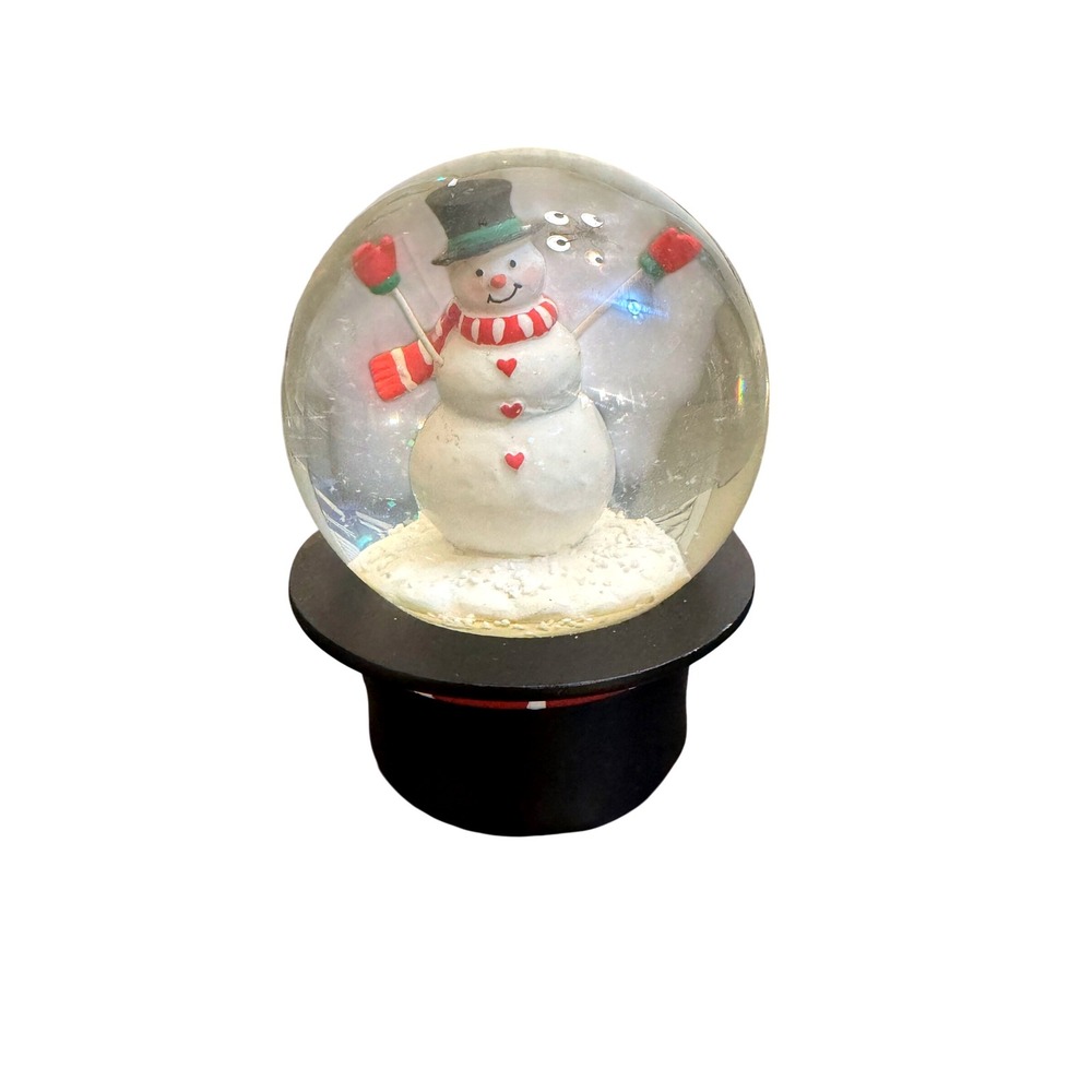 Hobby Lobby Snowman Snow Globe Top Hat Base Holiday Decor